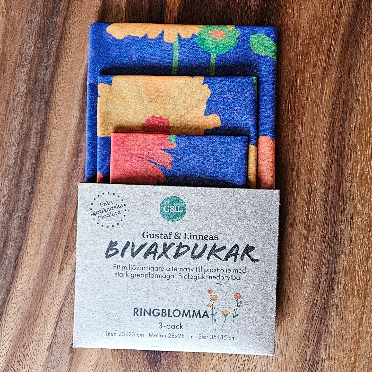 Bivaxdukar 3-p Ringblomma - Naturboden