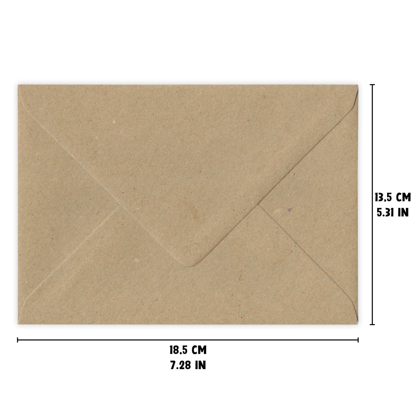 Brunt kuvert 13,5x18,5 cm