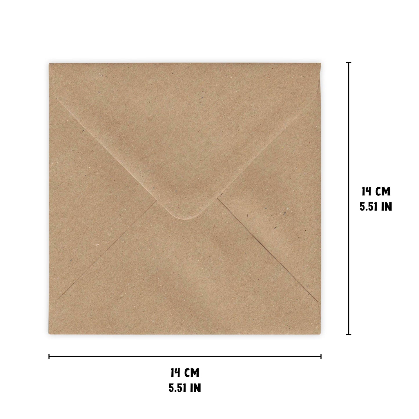 Brunt kuvert 14x14 cm - Naturboden