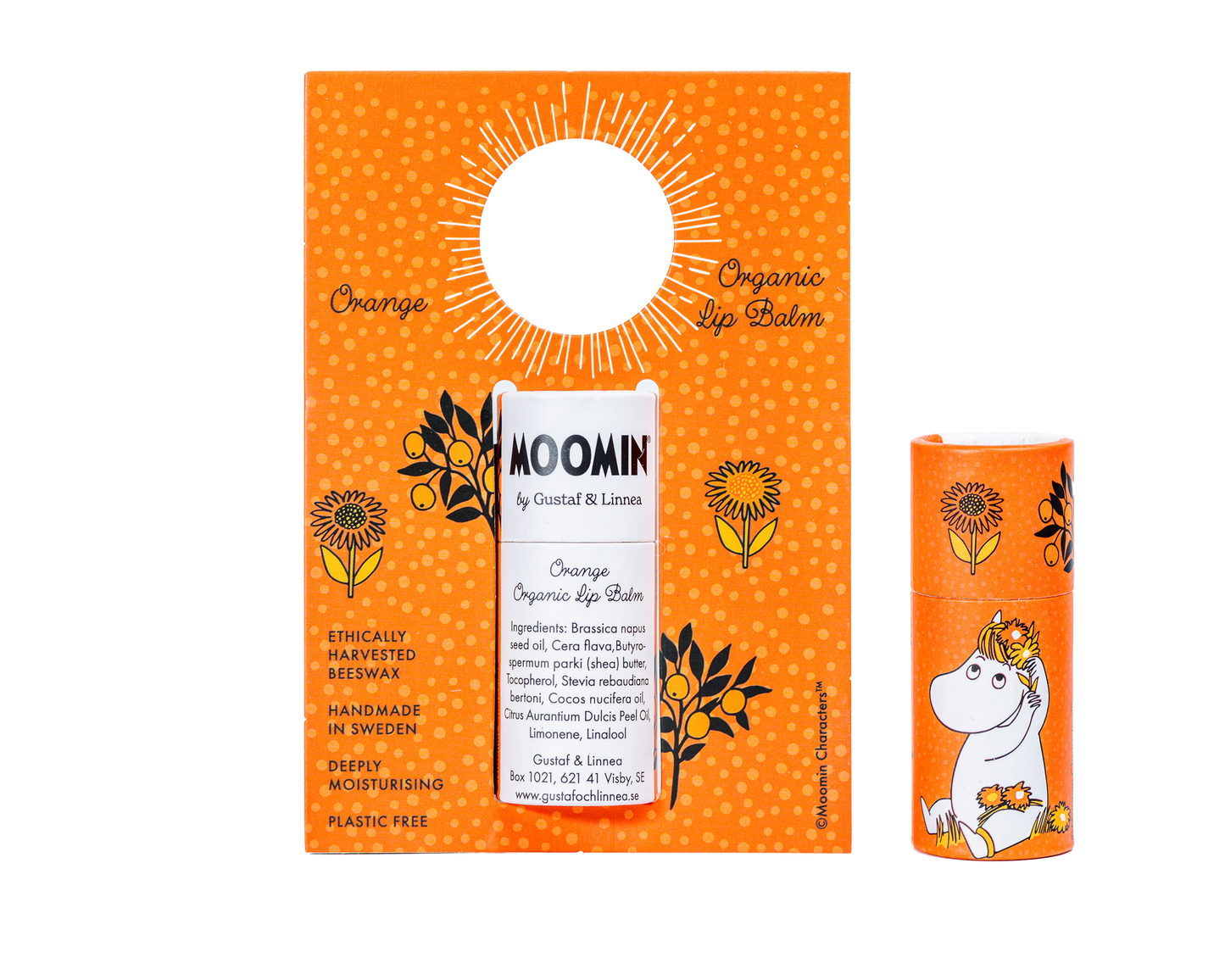 Läppcerat Moomin Apelsin (Orange) - Naturboden