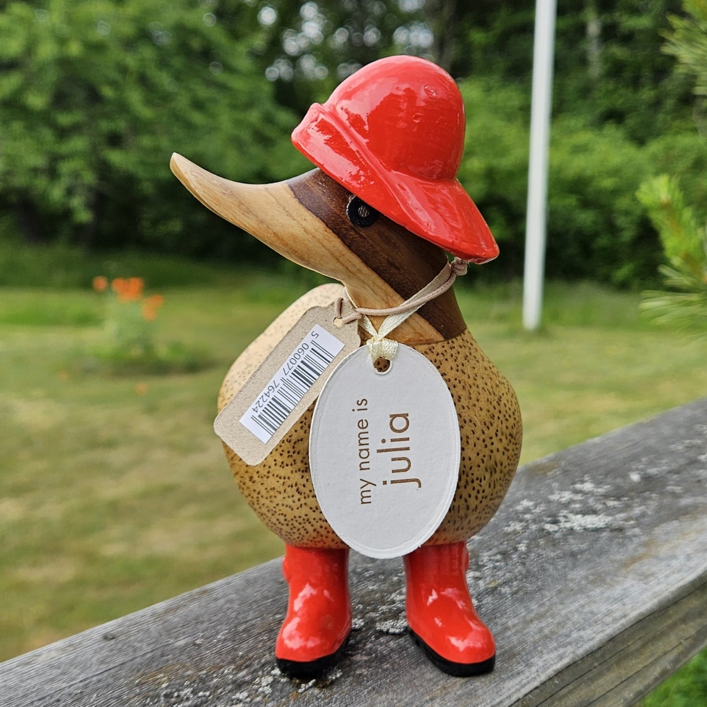 Anka i bambu - Rainy day röd