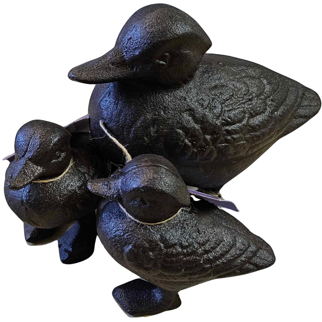 andfamilj 3 st i gjutjärn - Naturboden