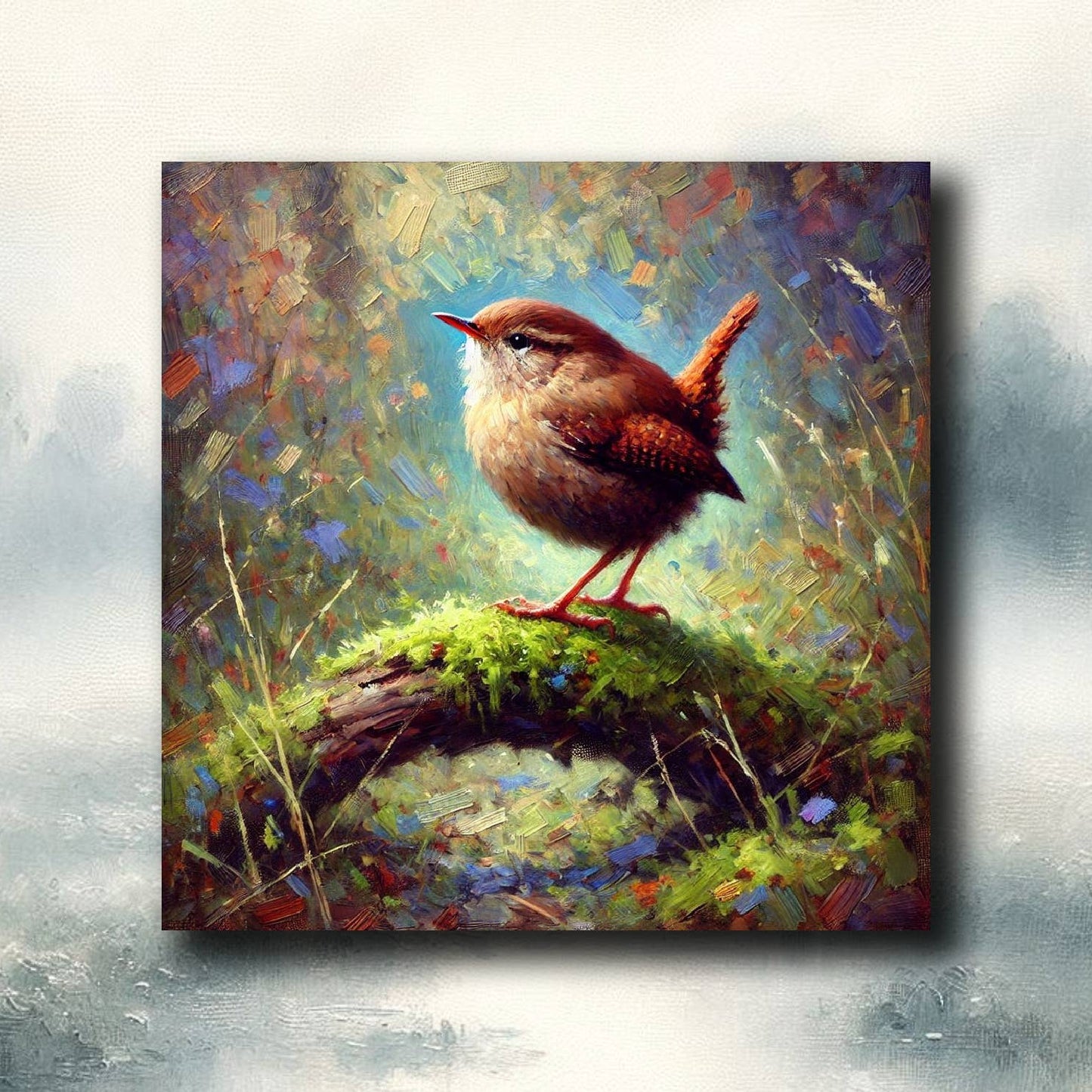 Kyskåpsmagnet med en charmig liten gärdsmyg - Naturboden