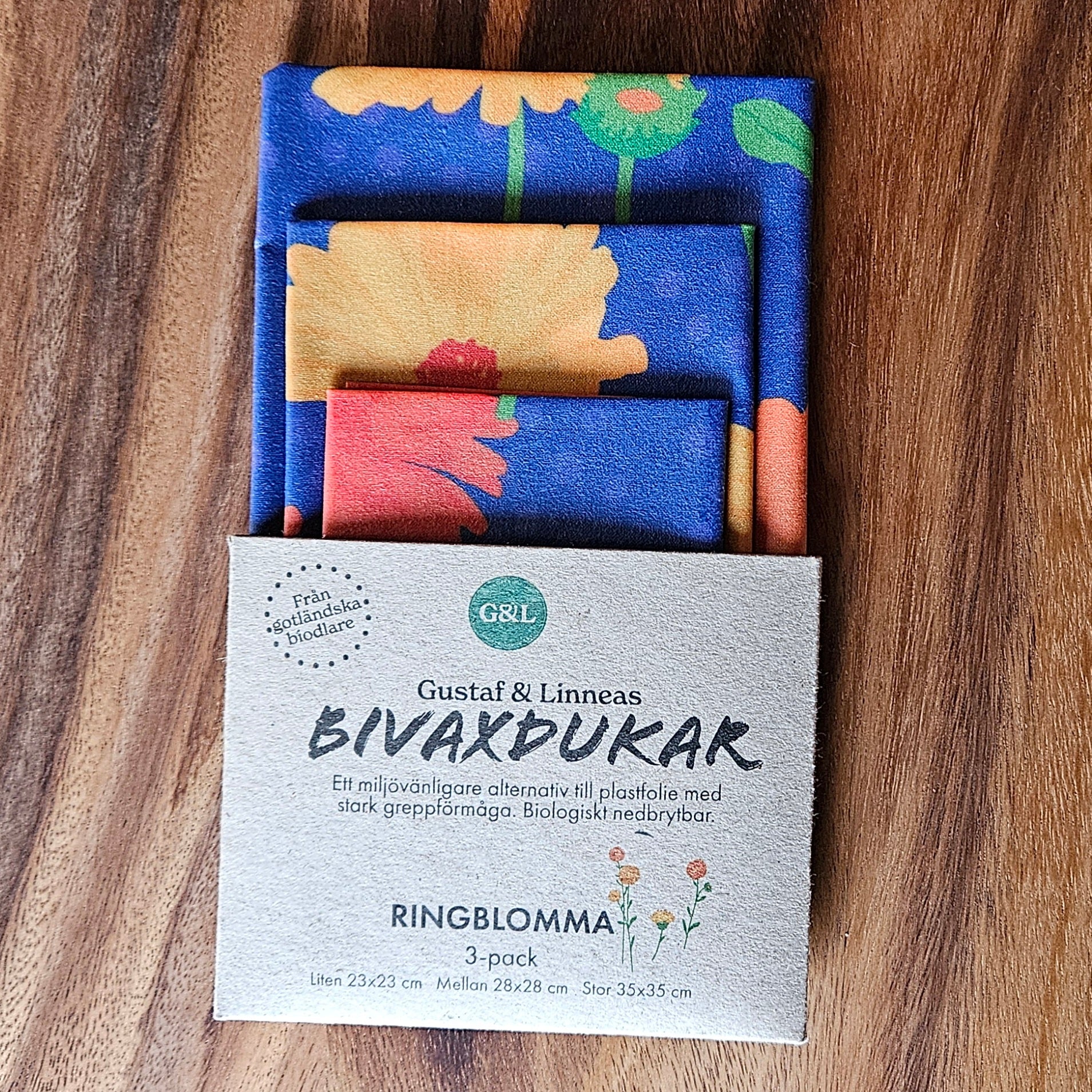 Bivaxdukar 3-p Ringblomma - Naturboden