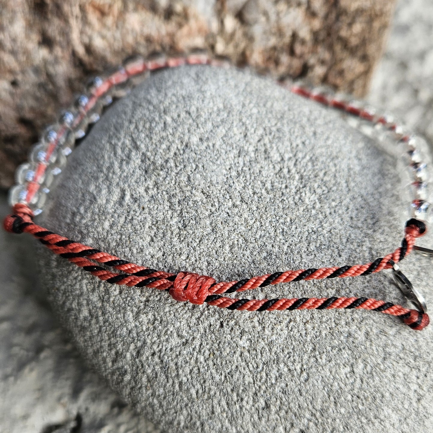 Armband Manta rödorange/svart