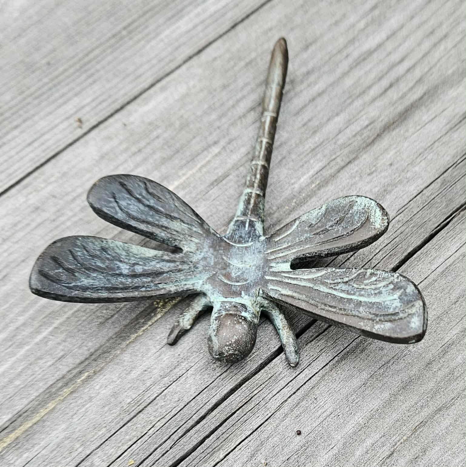 Trollslända i antik mässing - Naturboden