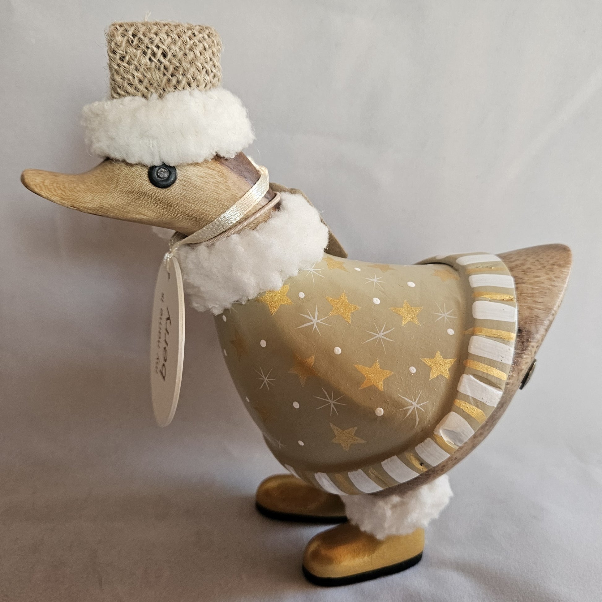 julankan Berry med guldstövlar och juldress - Naturboden