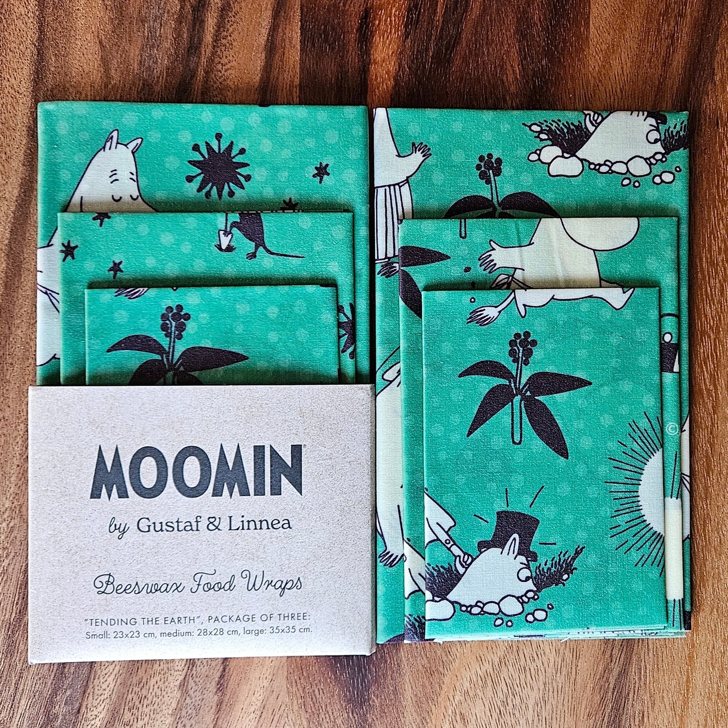 Moomin bivaxdukar grön