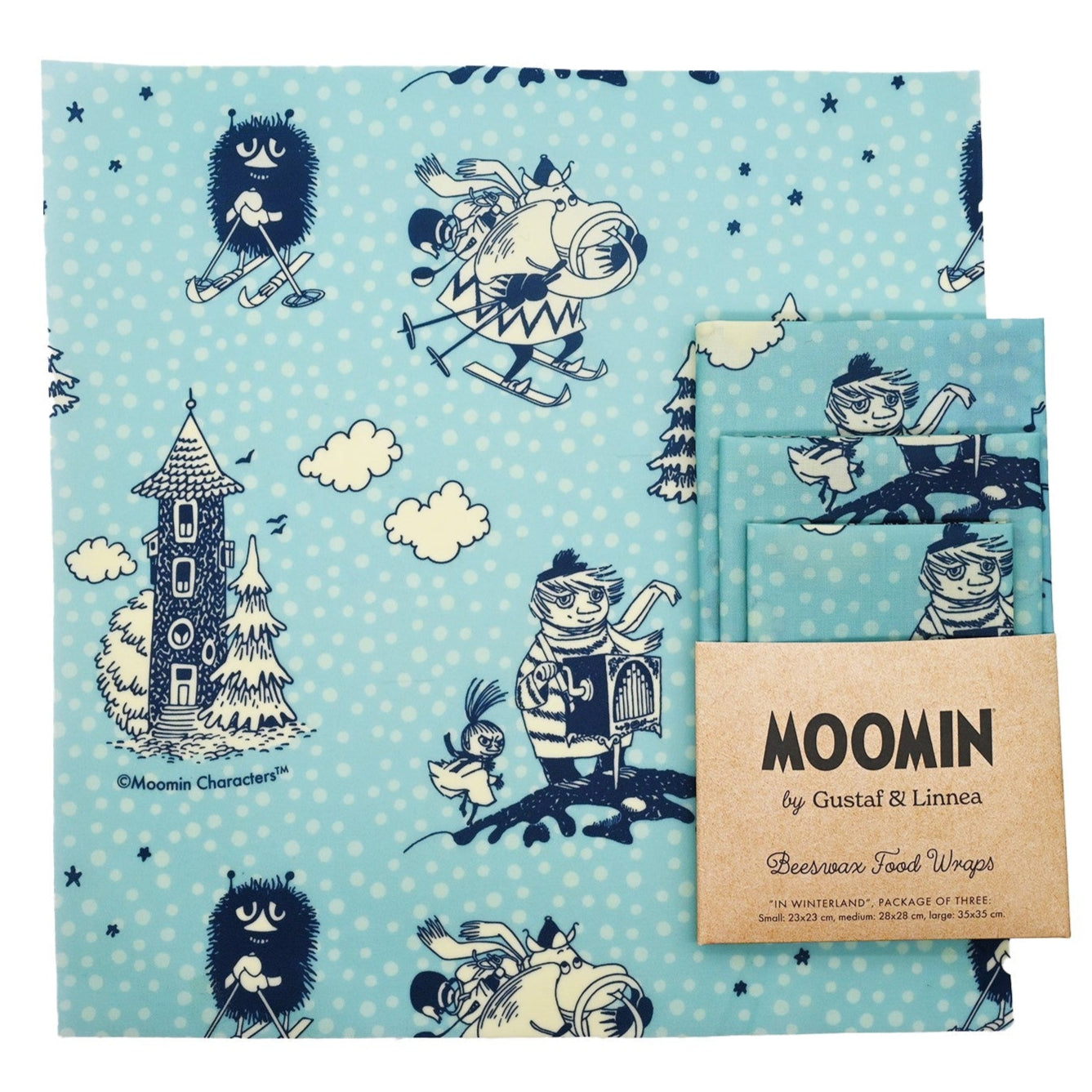 Bivaxdukar 3-p Moomin "Winterland"