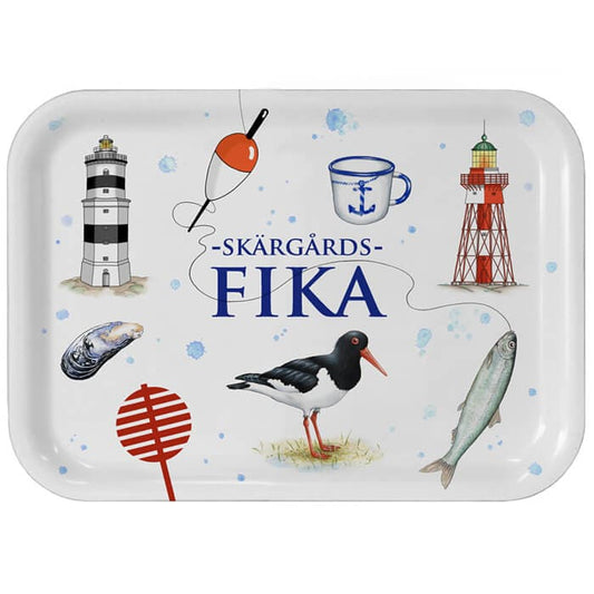 Bricka SkärgårdsFIKA 27x20 cm