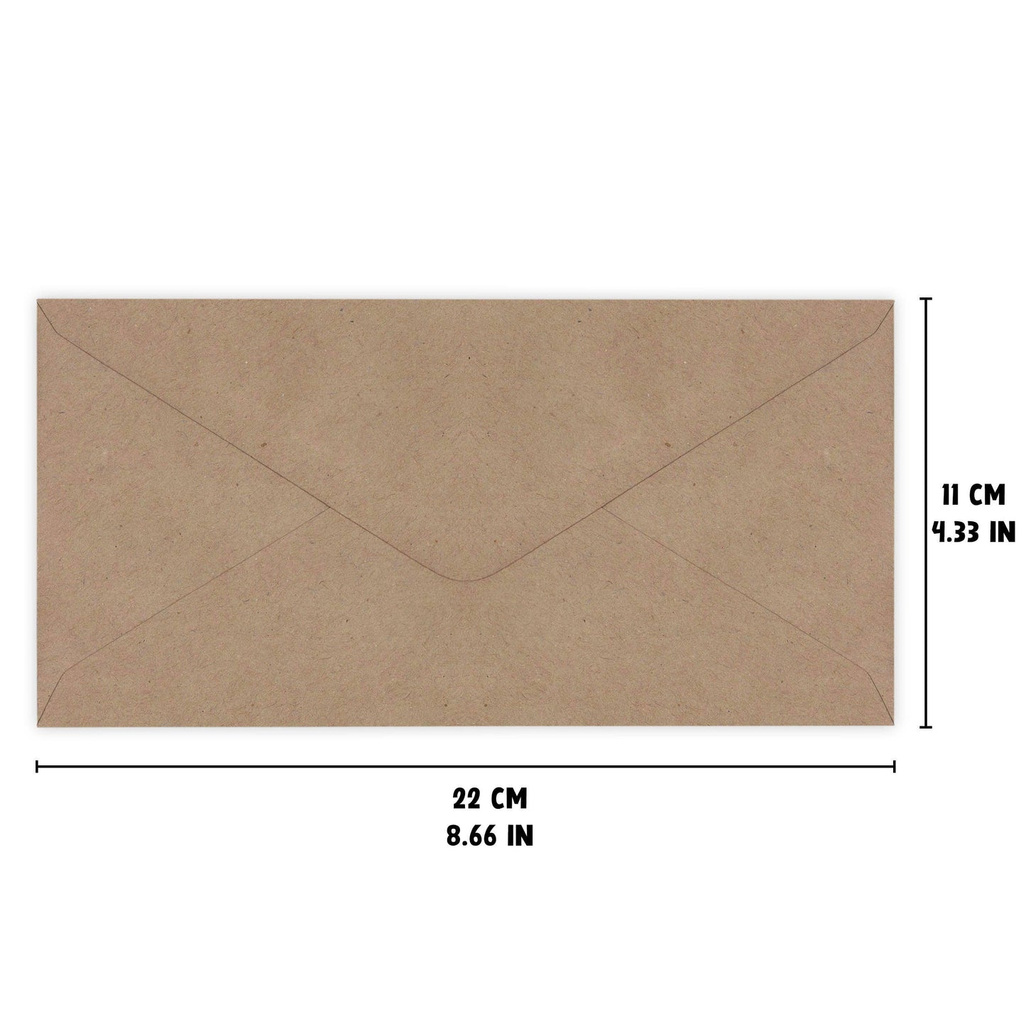 Brunt kuvert 11x22 cm - Naturboden