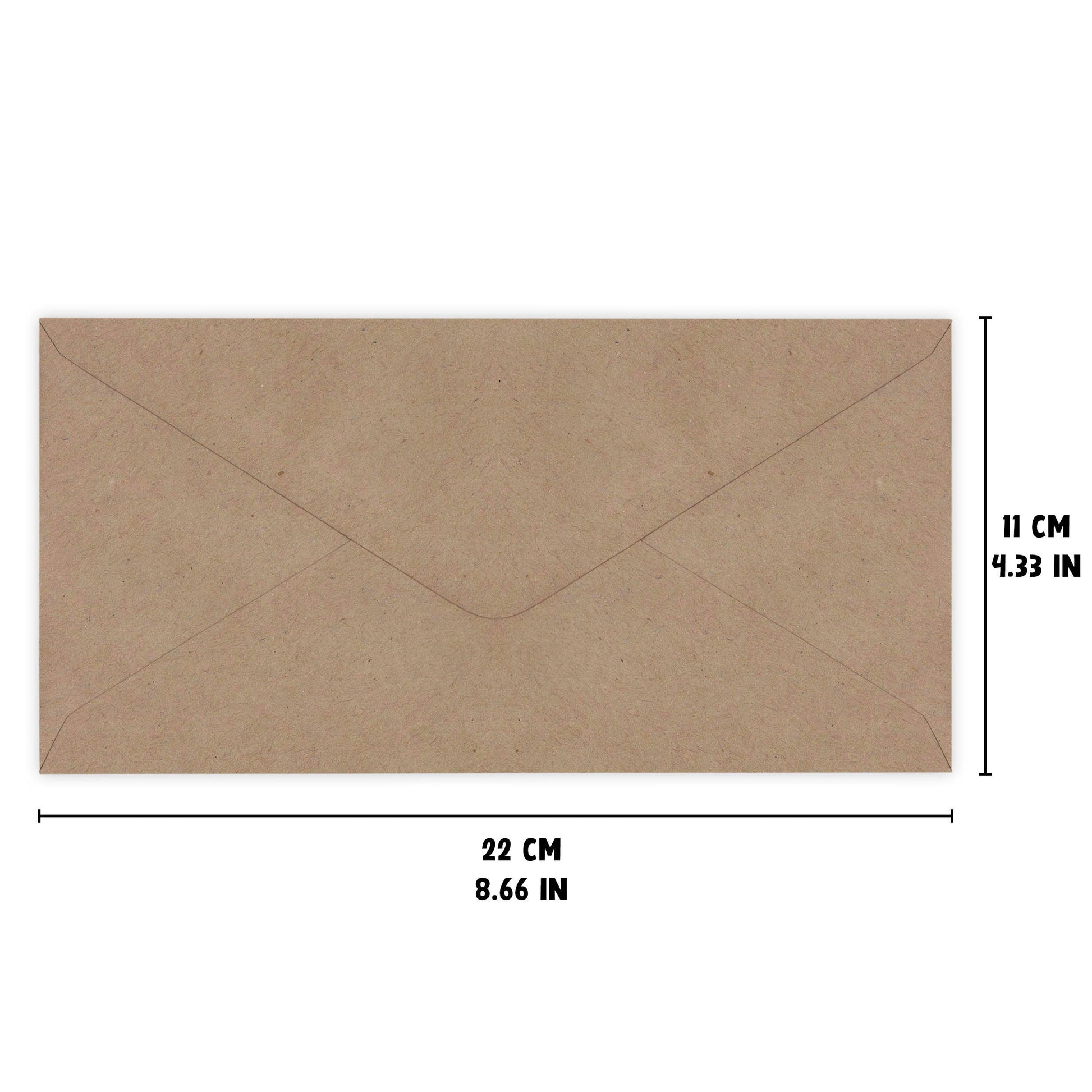 Brunt kuvert 11x22 cm - Naturboden