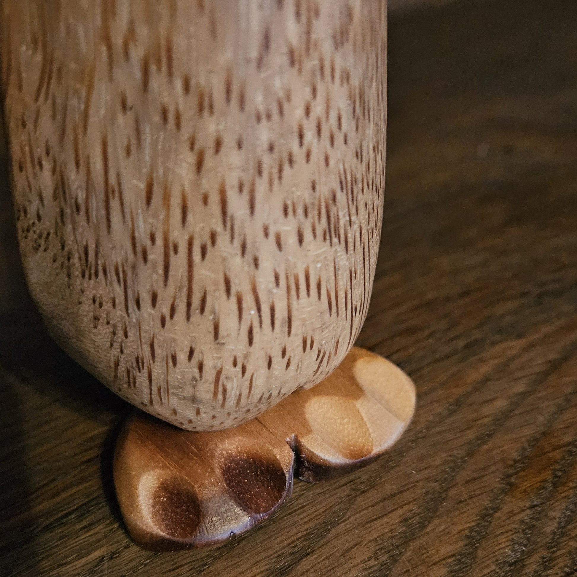 Närbild fötter anka i bambu - Naturboden