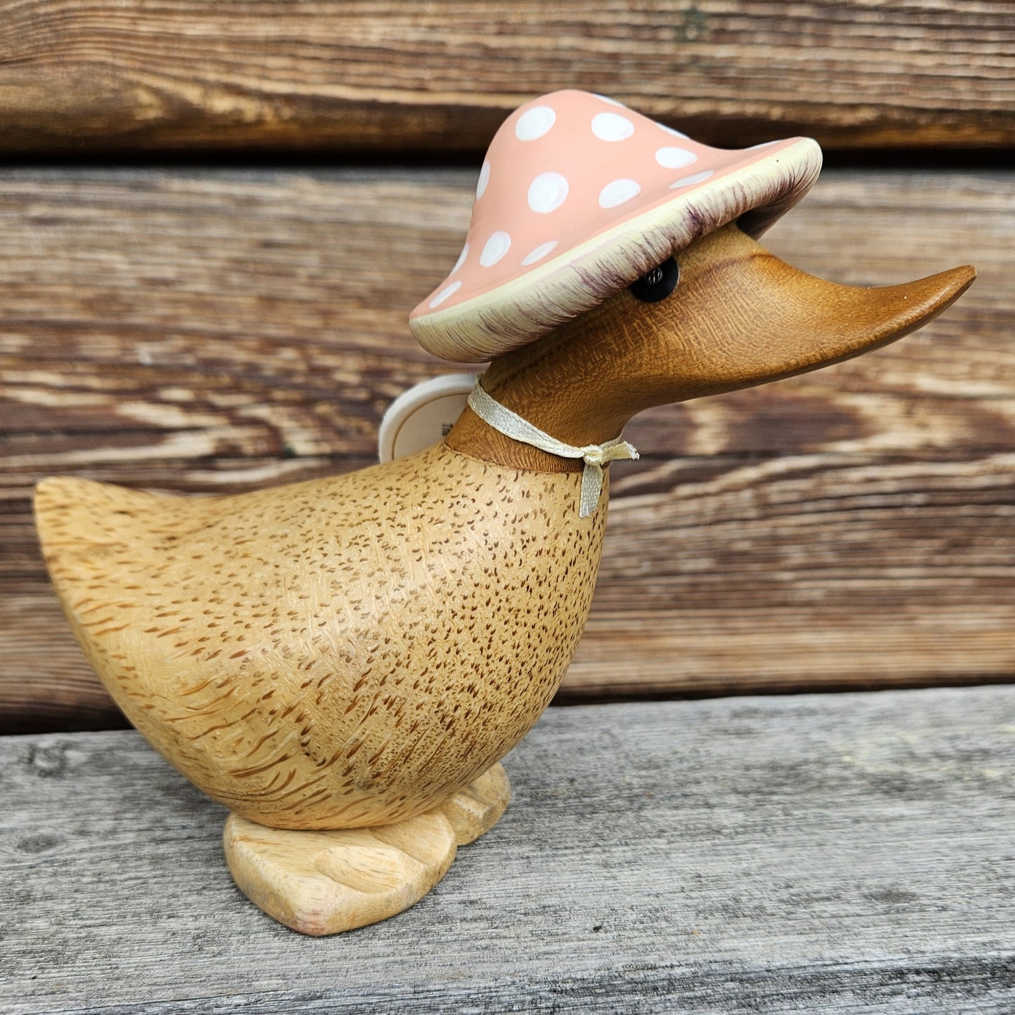 Jasper bambuanka med rosa hatt