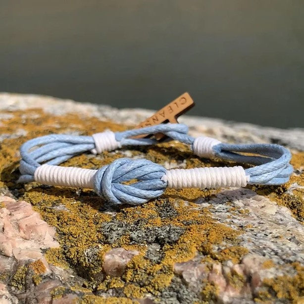 Armband från CleanSea, 2 kg ljusblå/vit - Naturboden