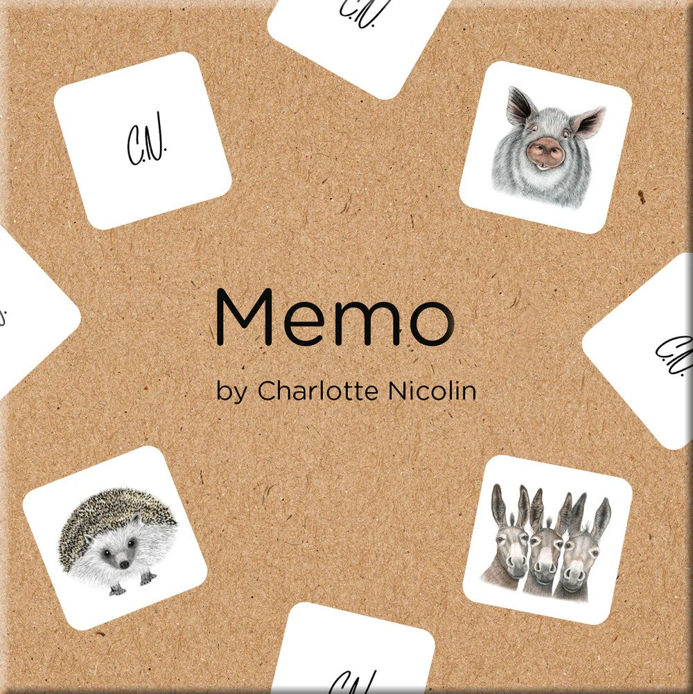 Memoryspel med djur - Naturboden