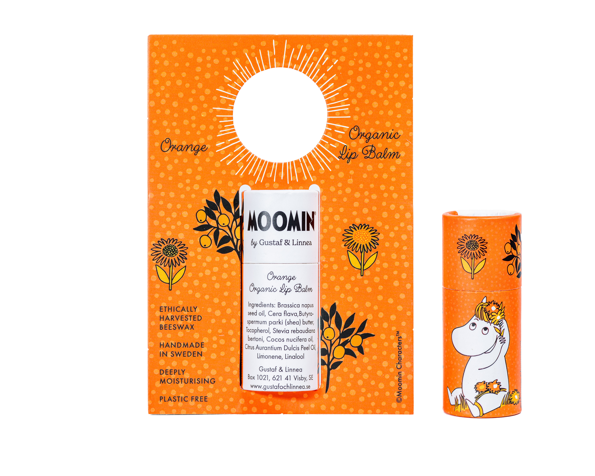 Läppcerat Moomin Apelsin med bivax - Naturboden