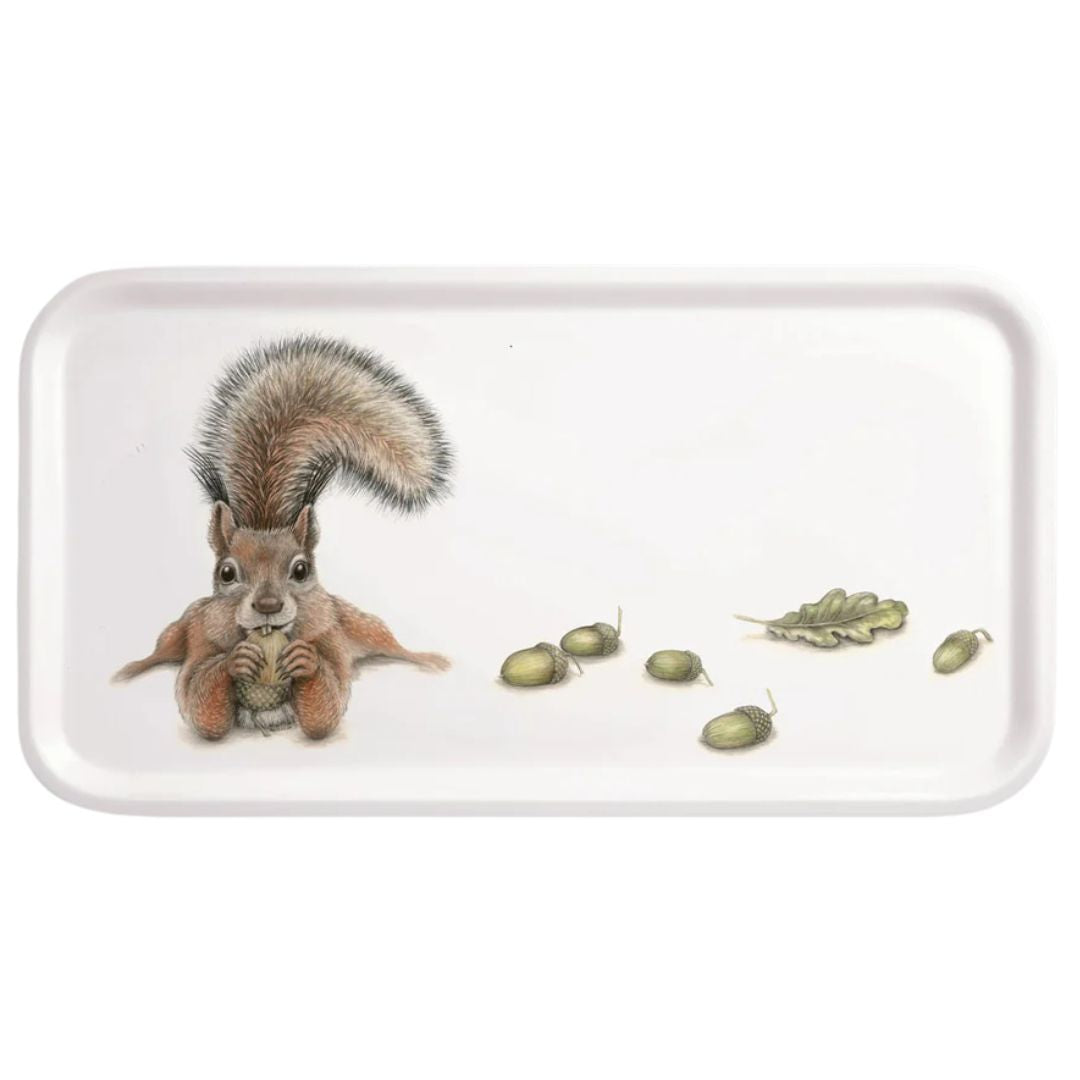 Avlång bricka Sebastian ekorren - Naturboden