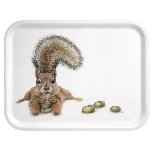 Bricka med gullig ekorre 20x27 cm - Naturboden