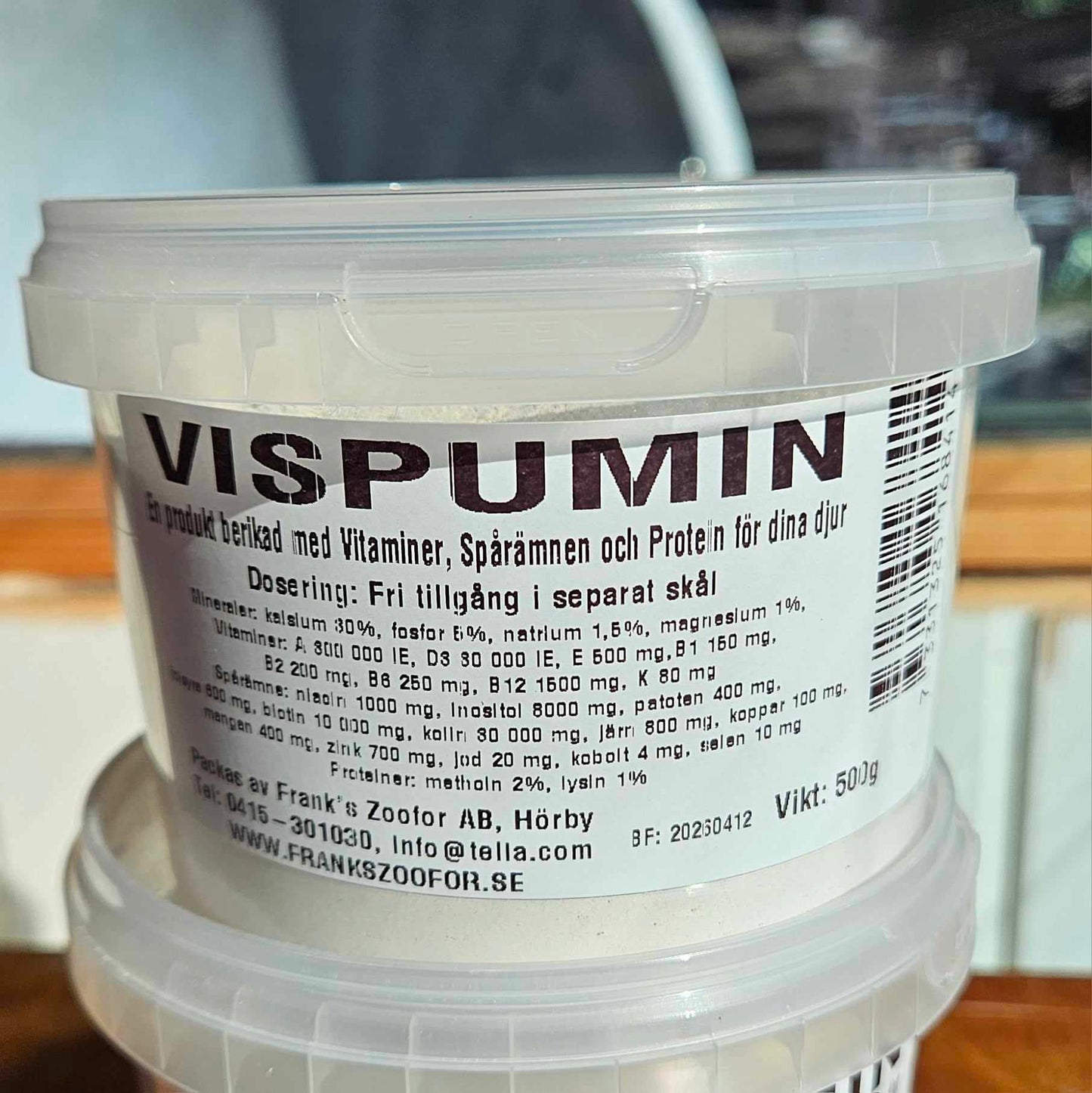 Vispumin burk á 500 gram, mineraler och vitaminer till höns - Naturboden
