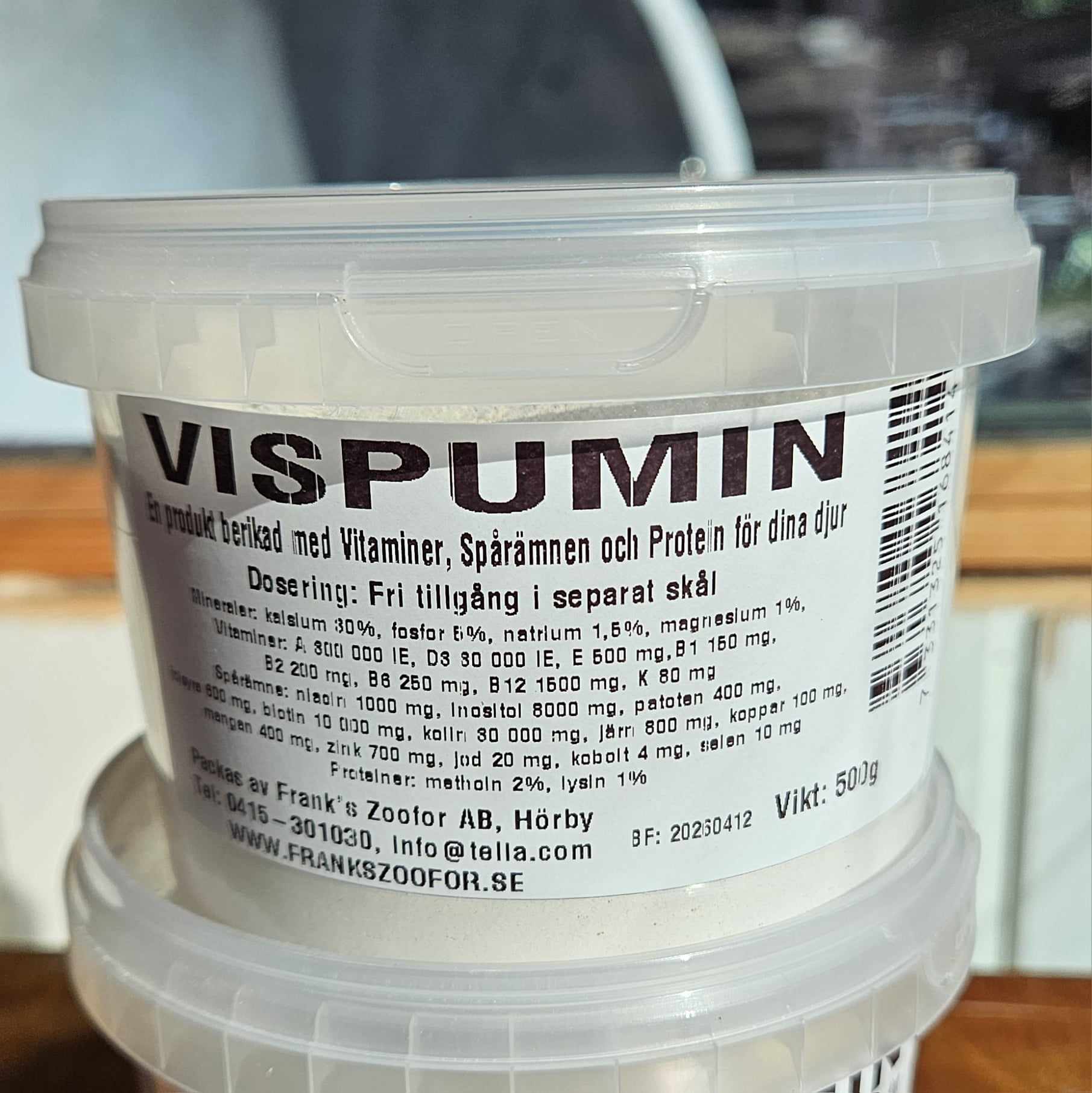 Vispumin burk á 500 gram, mineraler och vitaminer till höns - Naturboden