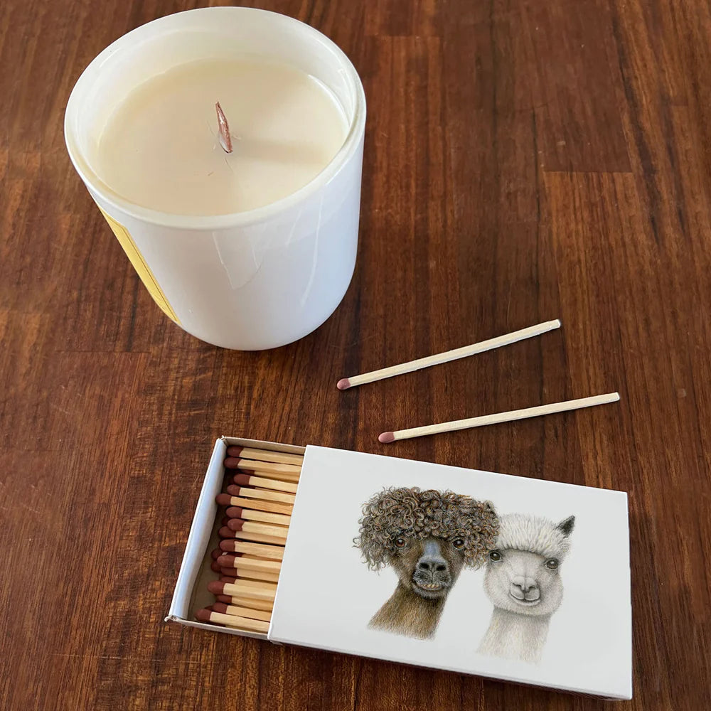 Tändsticksask med motiv av alpackor Hendersons - Naturboden