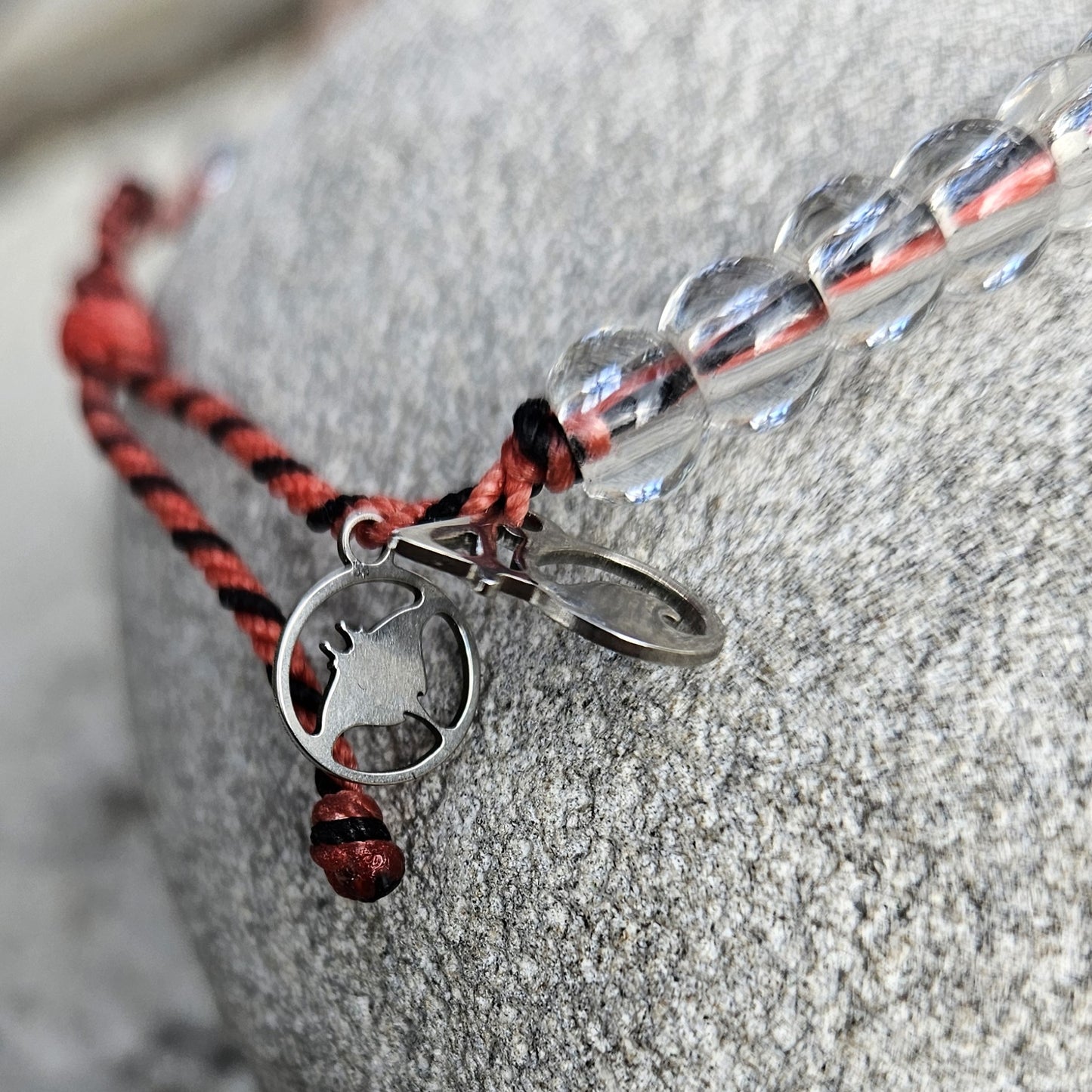 Armband manta orange-svart _ Naturboden