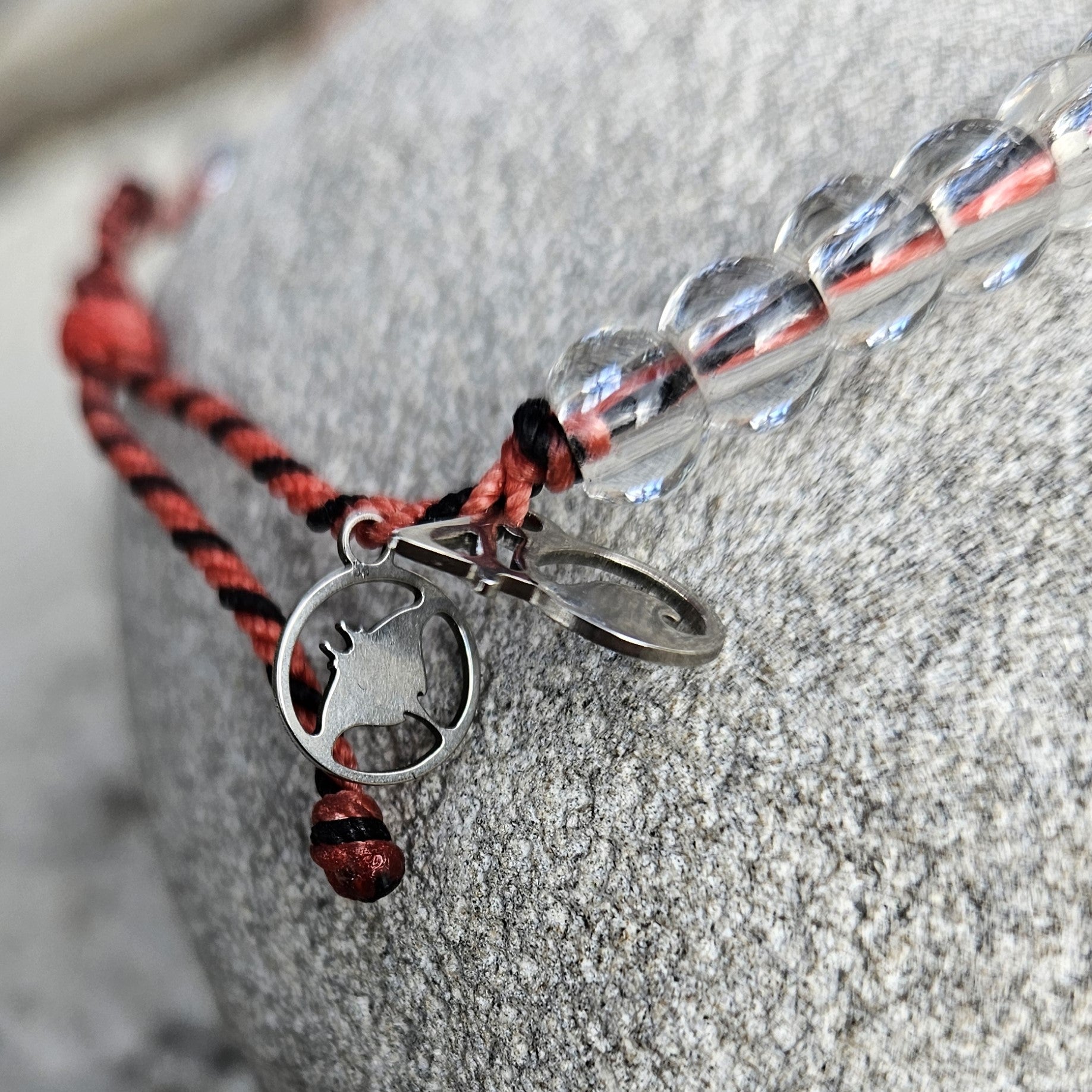Armband manta orange-svart _ Naturboden