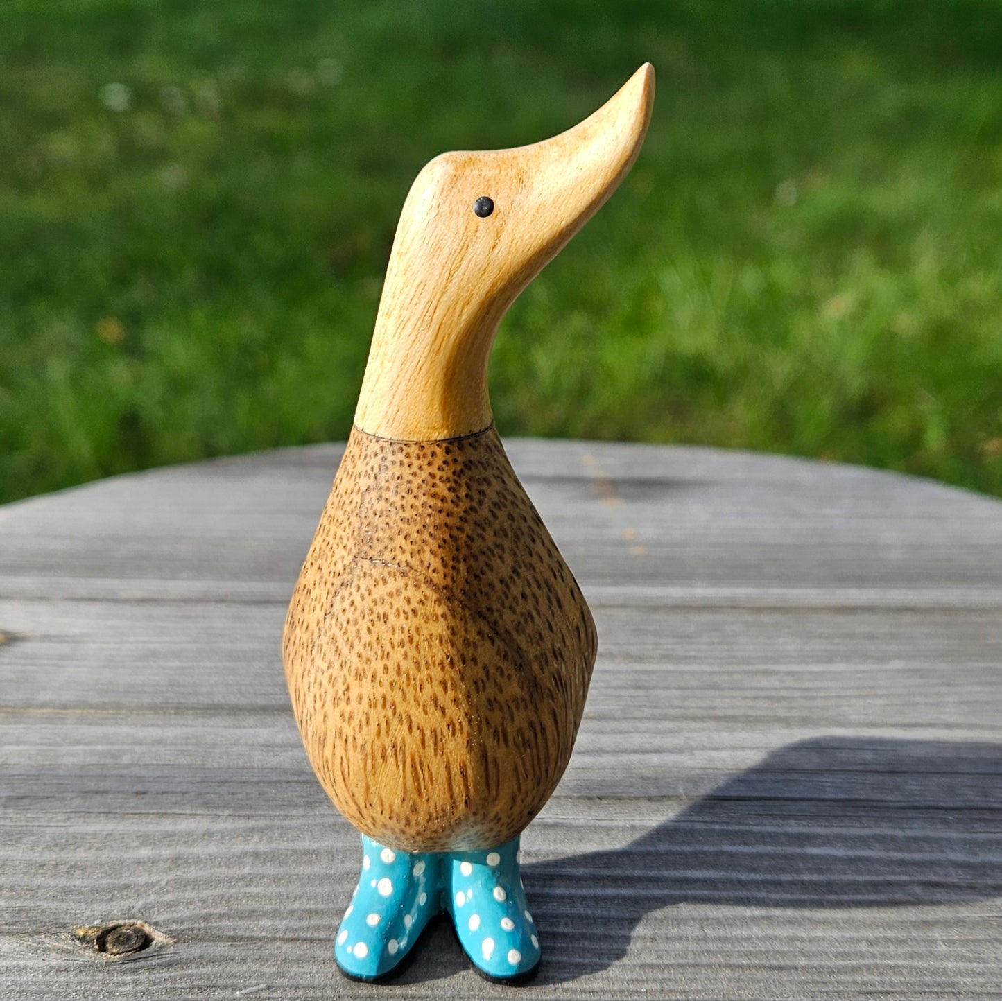 Anka i bambu liten med blå stövlar Blå 1 - Naturboden