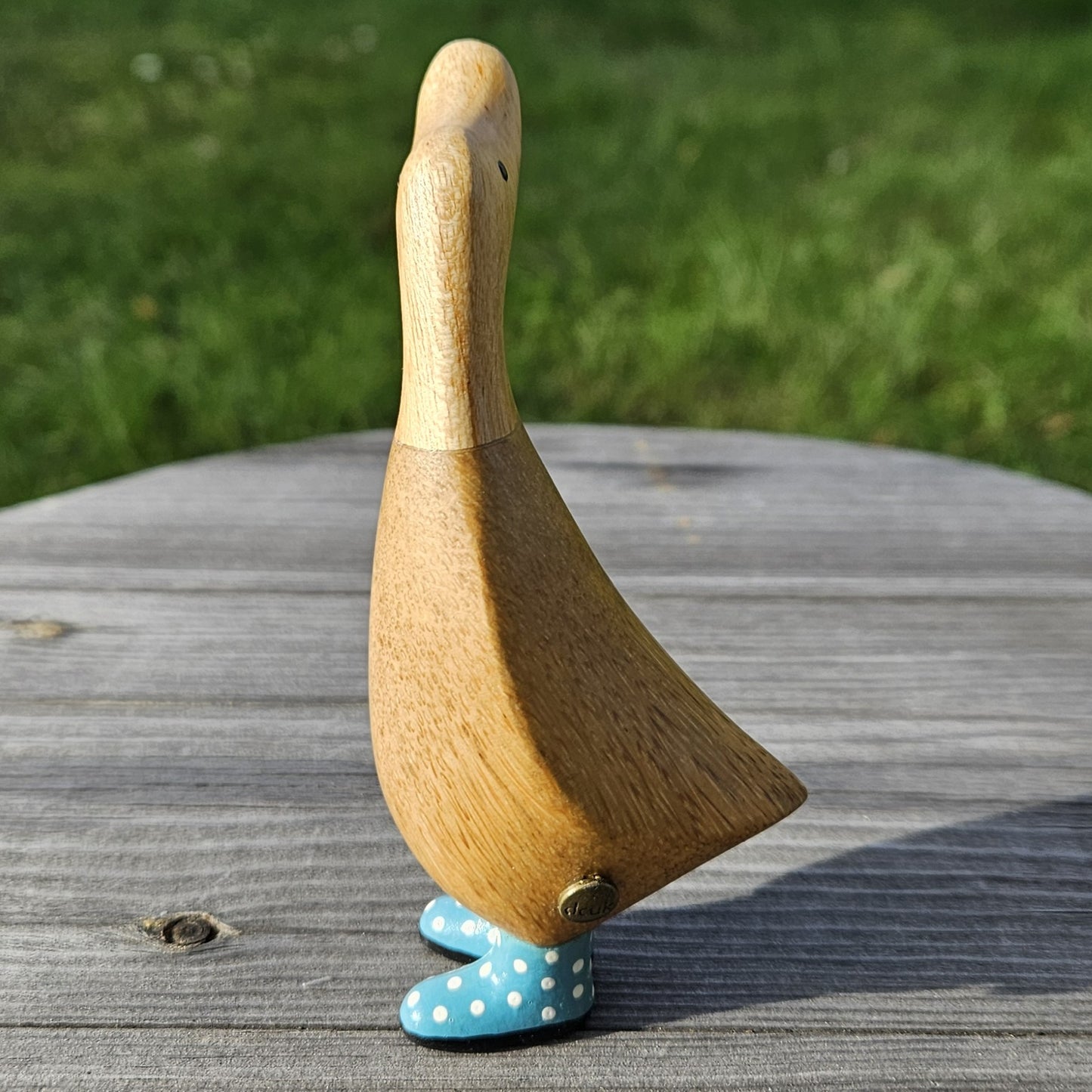 Dcuk liten anka i bambu, blå stövlar - Naturboden