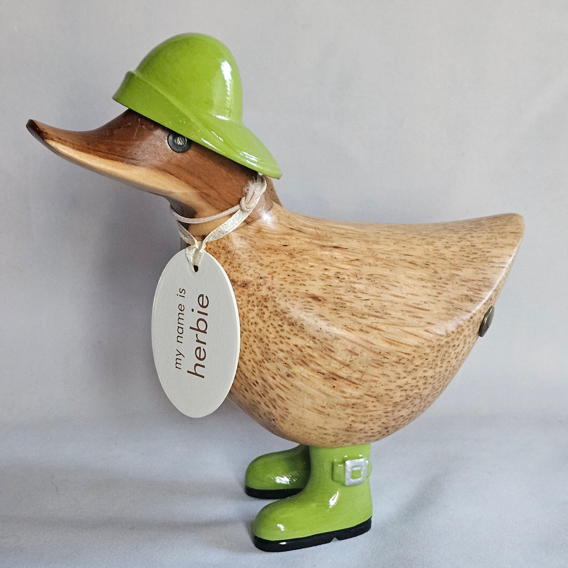 anka i bambu med grönt regnställ Herbie - Naturboden