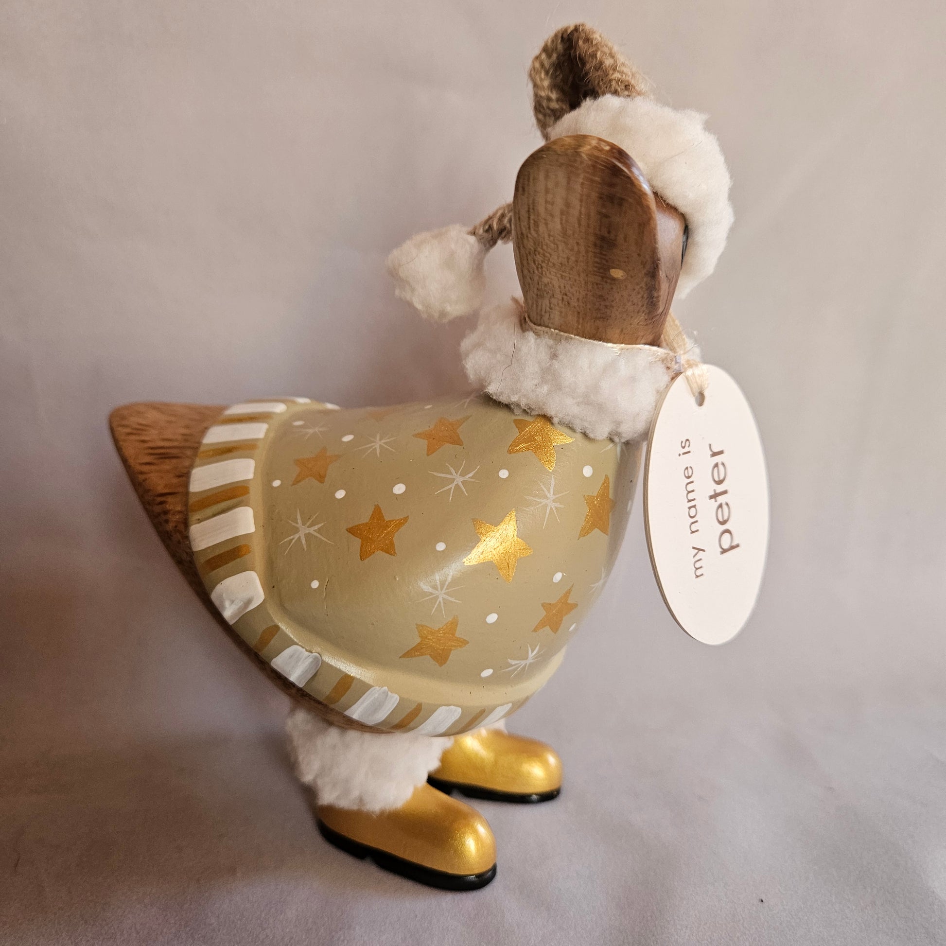 julanka Peter 16 cm bambu med juldress - Naturboden