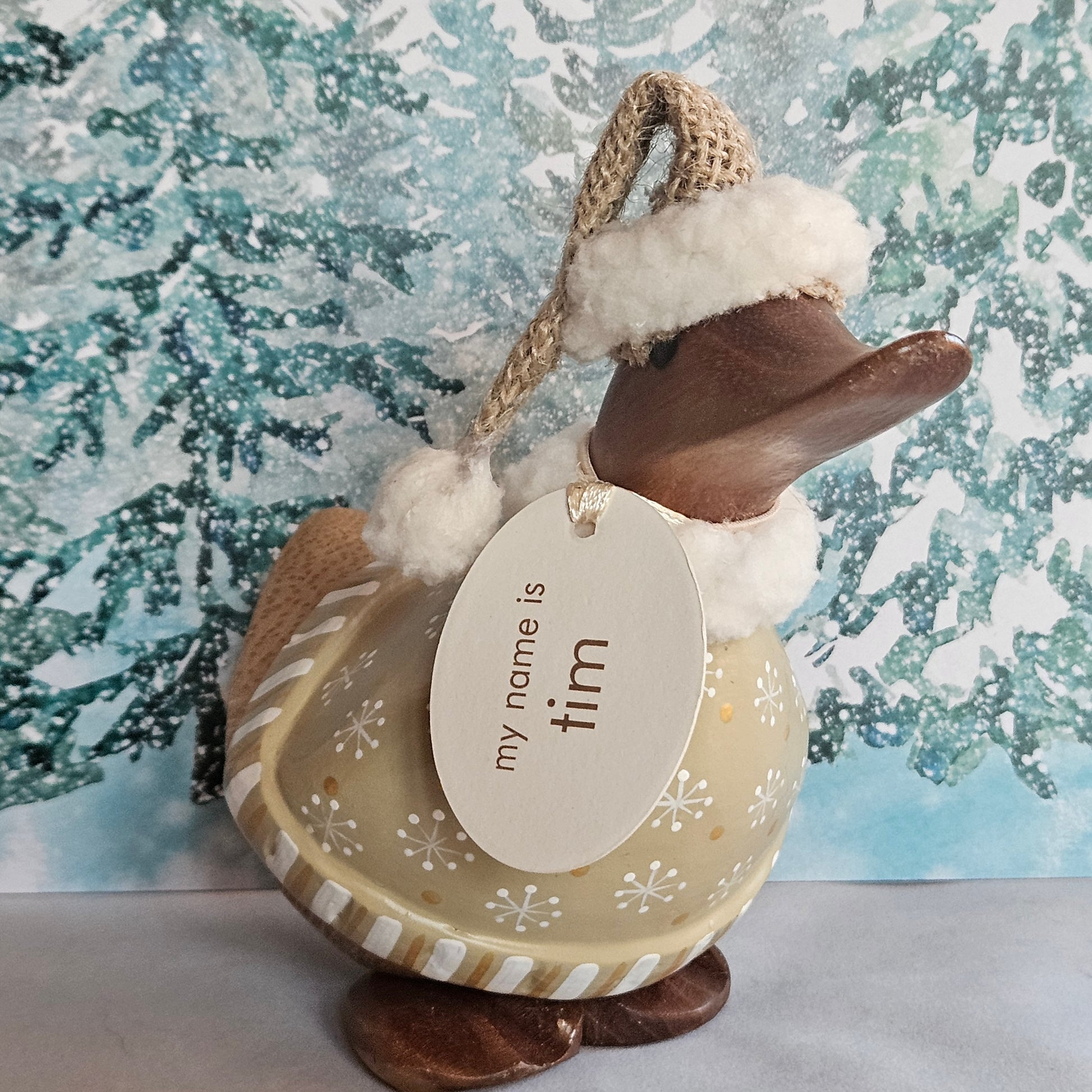 julankan tim med vintrig bakgrund - Naturboden