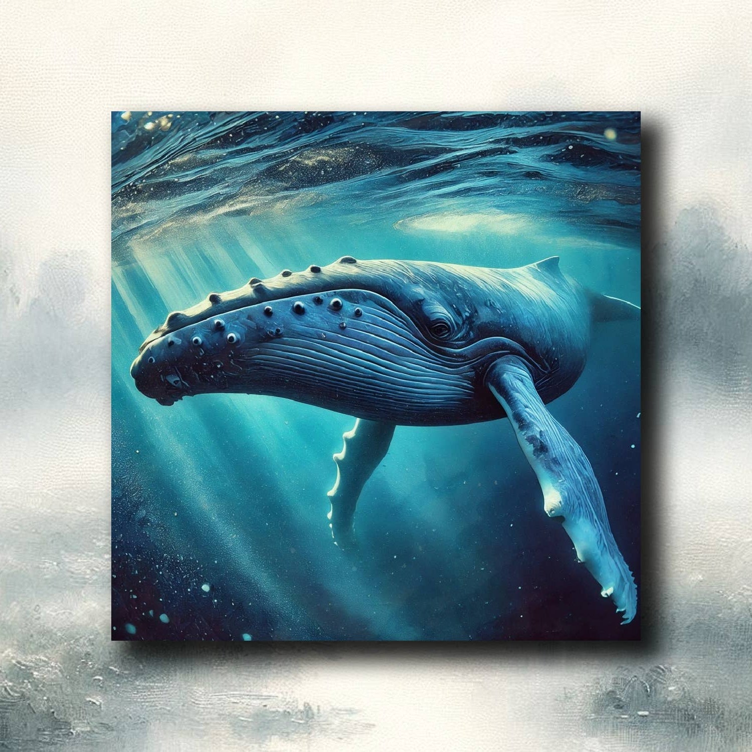 Kylskåpsmagnet knölval - Naturbden