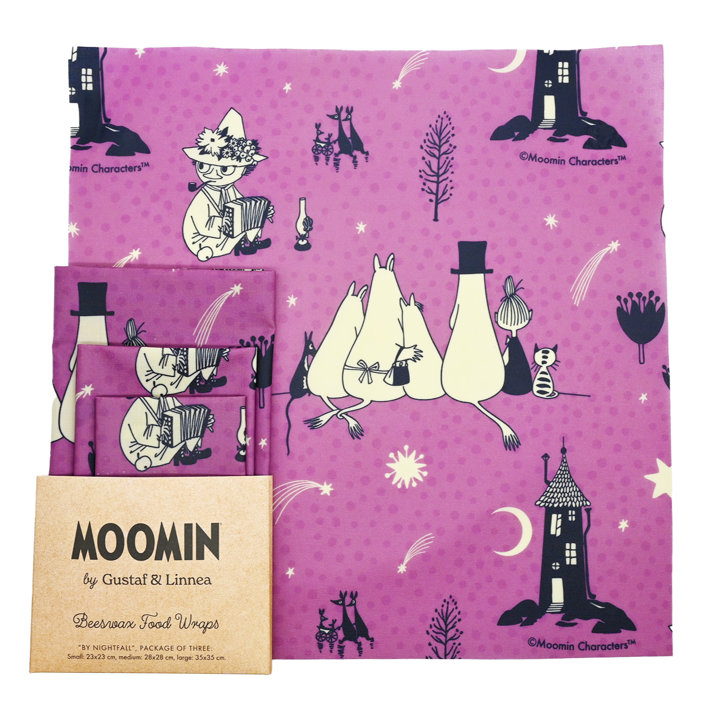 Bivaxdukar 3-p Moomin "By nightfall"