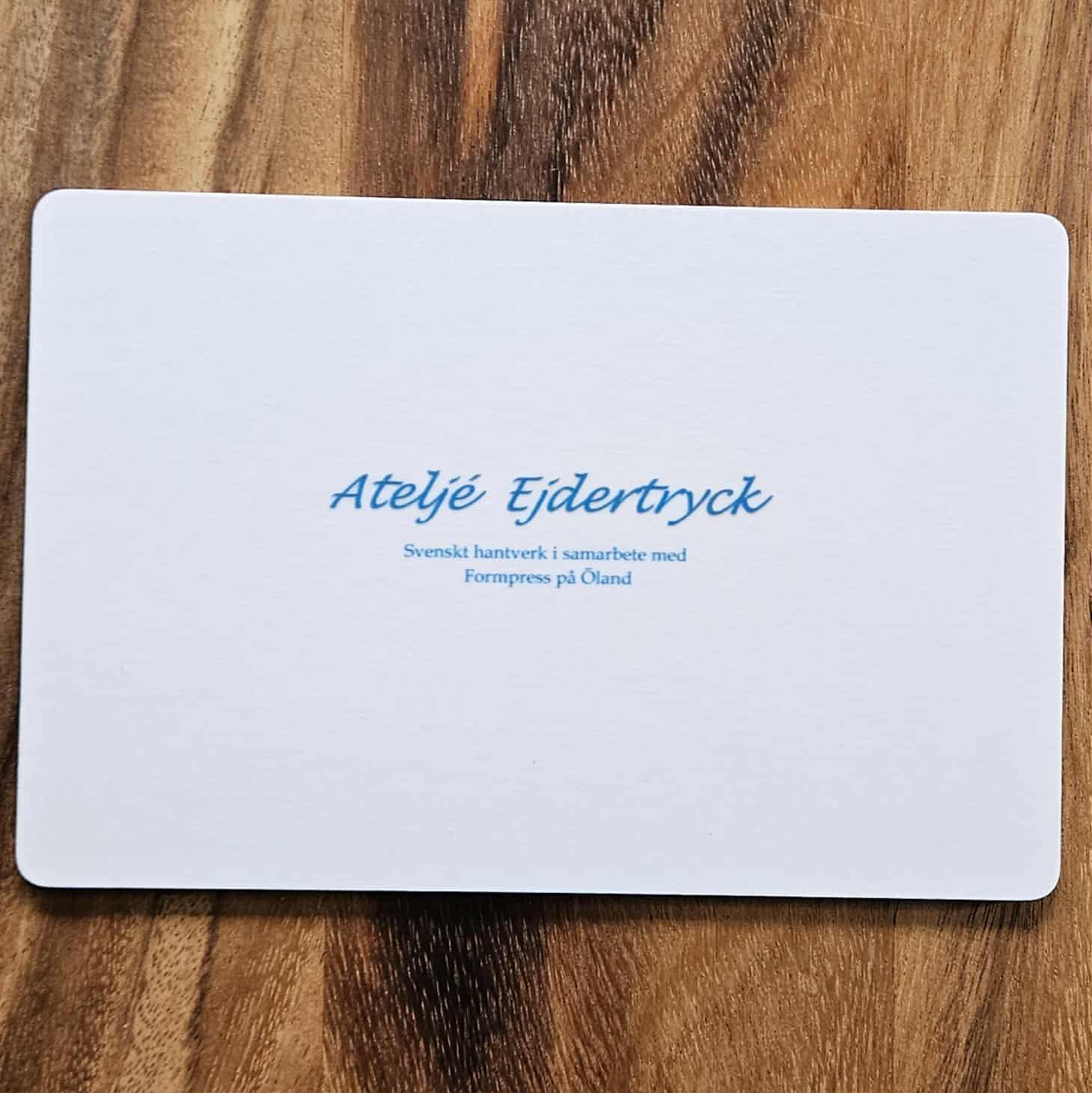 Smörgåsunderlägg baksida Ateljé Ejdertryck - Naturboden